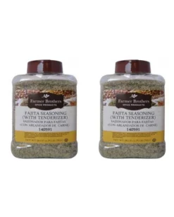 Farmer Brothers Fajita Seasoning (With Tenderizer), 1.75 Lb 2 Bottles