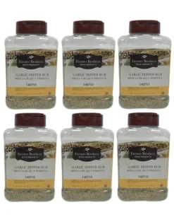 Farmer Brothers Garlic Pepper Rub (6 Bottles/1.5 Lb Ea.)