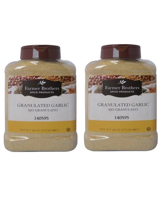 Farmer Brothers Granulated Garlic (2 Bottles/1.5 Lb Ea.)