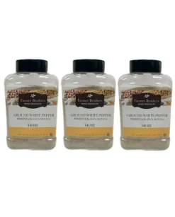Farmer Brothers Ground White Pepper (3 Bottles/1 Lb 2 Oz Ea.)