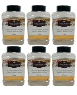 Farmer Brothers Ground White Pepper (6 Bottles/1 Lb 2 Oz Ea.)