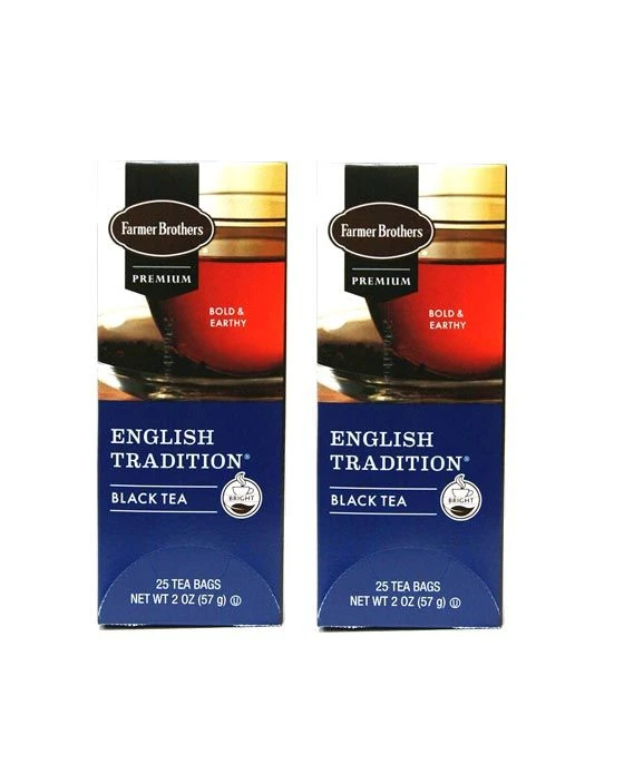 Farmer Brothers Premium: English Tradition, 2/25 Ct Tea Boxes
