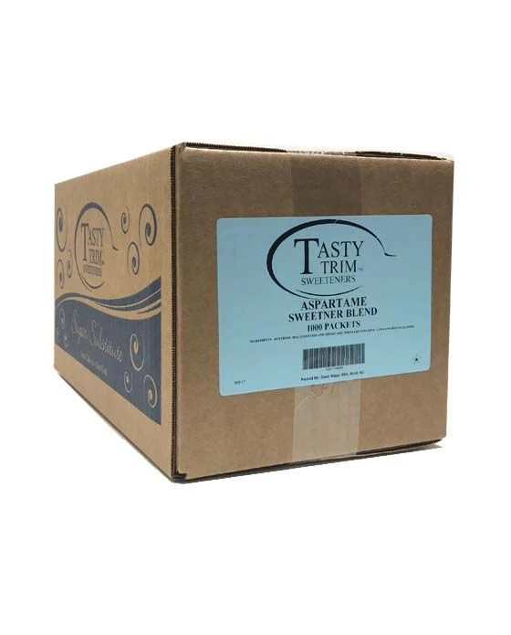 Tasty Trim Aspartame (Blue Sugar Substitute), 1 Box (1,000 Packets)