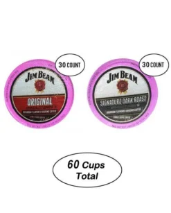 Jim Beam Dark Roast Bourbon 30 Cups & OriginalSingle Serve Cups, 30 Cups