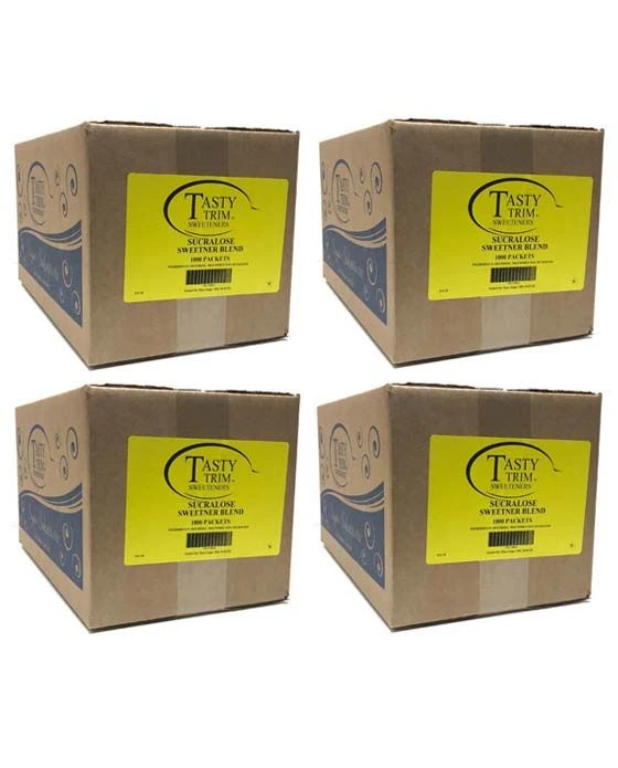 Tasty Trim Sucralose (Yellow Sugar Substitute), 4 Boxes (1,000 Packets Ea.)