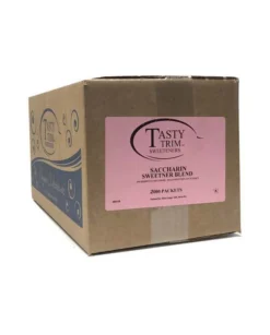Tasty Trim Saccharin (Pink Sugar Substitute), 1 Box (2,000 Packets)