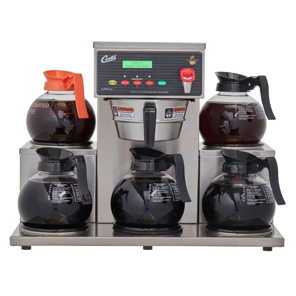 Curtis ALP5GT63A000 G3 Alpha® Decanter 5 Station With 5 Lower, Right/Left Warmers, 120/220V