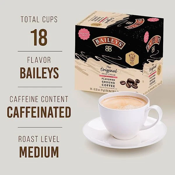 Baileys Bailey's, The Original Irish Cream Flavored Coffee, 18 Single Serve Cups - Image 2