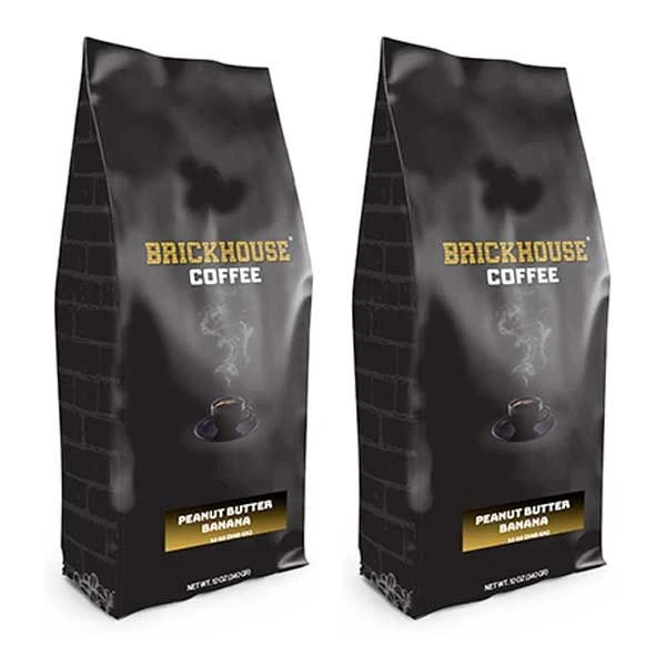 Brickhouse Ground Coffee, Peanut Butter Banana, 2/12 Oz Bags