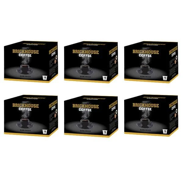 Brickhouse Single Serve Coffee, BRICKHOUSE Blend - 100% Colombian Dark Roast, 72 Count