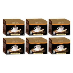 Caffe Noir Gourmet Coffee Banana Cream, Single Serve Beverage Cups, 6 Box 12 Count Each