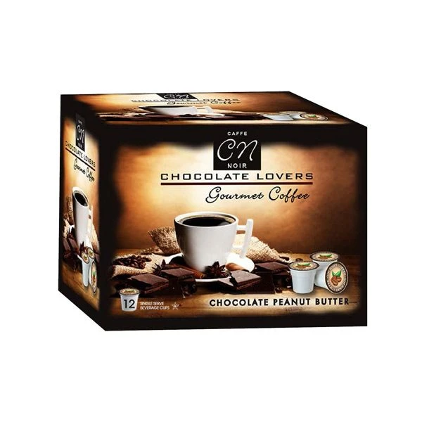 Caffe Noir Gourmet Coffee Chocolate Peanut Butter, Single Serve Beverage Cups, 6 Box 12 Count Each - Image 2
