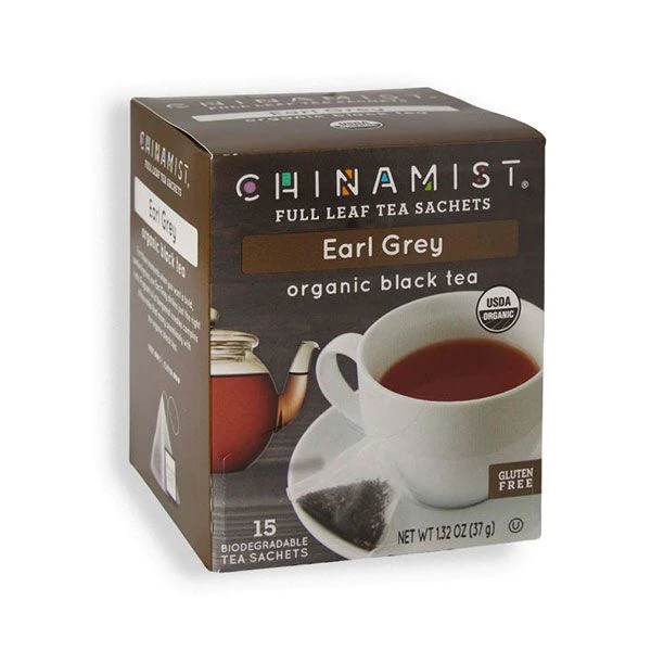 China Mist - Earl Grey Organic Black Full Leaf Tea Sachet, 6 Boxes 15 Count Each - Image 2