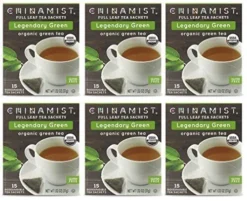 China Mist - Legendary Green Organic Black Full Leaf Tea Sachet, 6 Boxes 15 Count