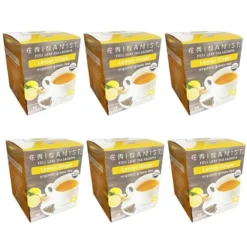 China Mist - Lemon Ginger Organic Green Tea Sachet, 6 Boxes 15 Count Each