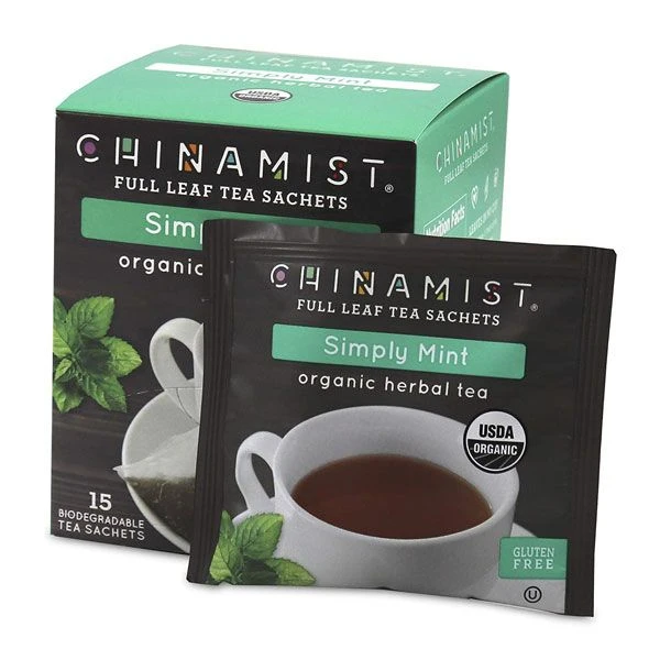 China Mist - Simply Mint Herbal Full Leaf Tea Sachet, 15 Count Box - Image 2
