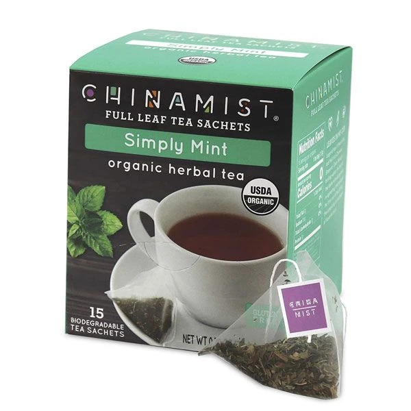 China Mist - Simply Mint Herbal Full Leaf Tea Sachet, 2 Boxes 15 Count Each - Image 2