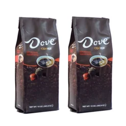 Dove Dark Chocolate, Naturally And Artificially Flavored Ground Coffee, 2/10 Oz Bags