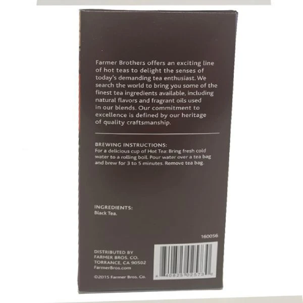Farmer Brothers Premium: Darjeeling Hot Tea, 6/25 Ct Tea Boxes - Image 3
