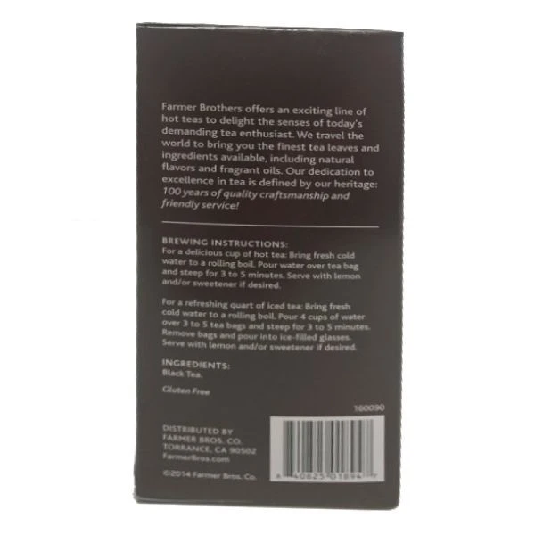 Farmer Brothers Premium: English Tradition, 6/25 Ct Tea Boxes - Image 4