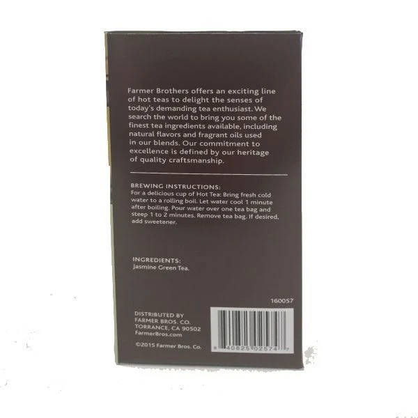 Farmer Brothers Premium Jasmine Green Hot Tea, 6/25 Ct Tea Boxes - Image 3