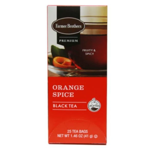 Farmer Brothers Premium Orange Spice Hot Tea, 6/25 Ct Tea Boxes - Image 2
