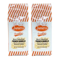 Junior's Most Fabulous French Vanilla, Medium Roast Ground Coffee, 2/12 Oz Bags