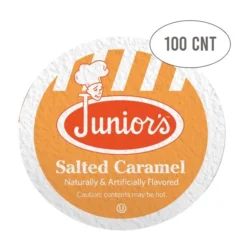 Junior's Most Fabulous Salted Caramel, Medium Roast Single Single Serve 100 Ct