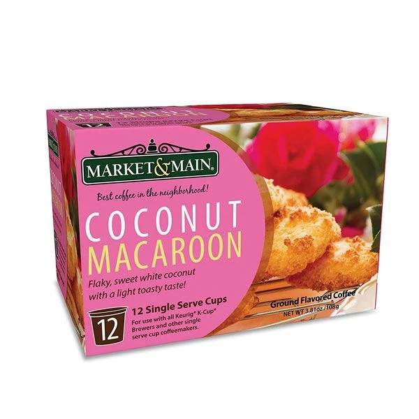 Market & Main Coconut Macaroon Single Serve Coffee Cups, 2 Boxes (24 Cups) - Image 2