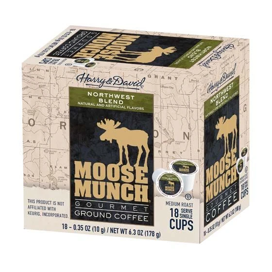 Moose Munch Northwest Blend Coffee Single Serve Coffee By Harry & David, 4/18 Count - Image 2
