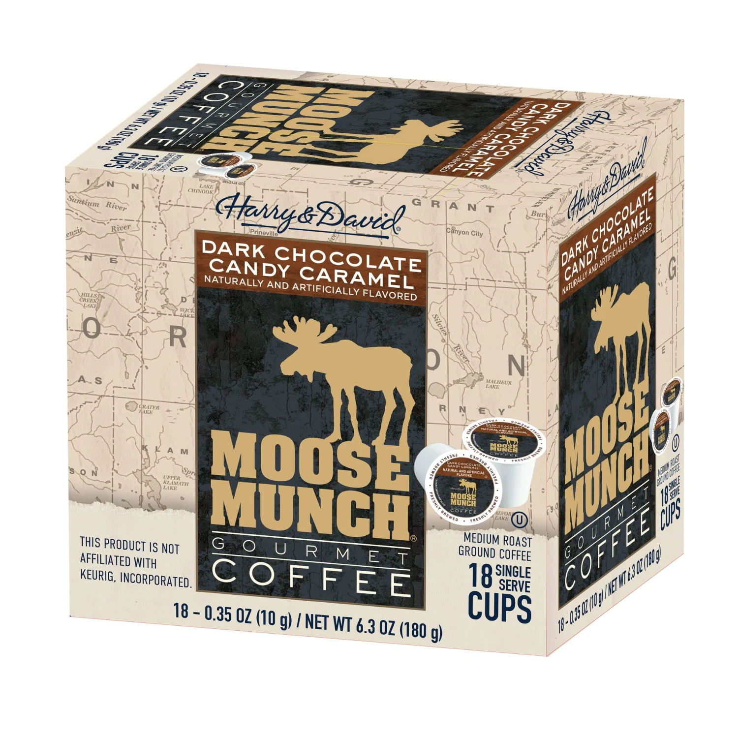 Moose Munch Northwest, Dark Chocolate Caramel, Milk Chocolate Caramel, MapleVanilla 4/18 Ct - Image 4