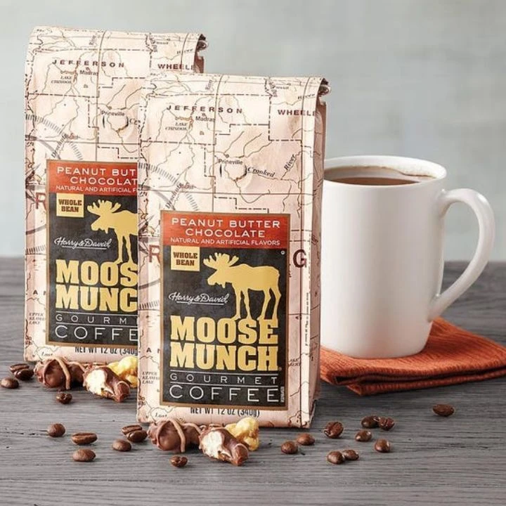 Moose Munch Coffee By Harry & David, Milk Chocolate Peanut Butter, 100 Single Serve Cups - Image 2