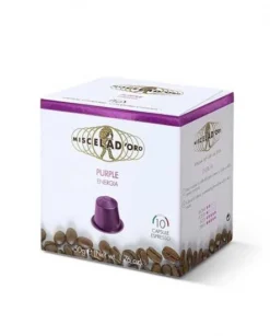 Miscela D'Oro Nespresso Compatible Capsules, Purple (Intenso), 10/10 Ct