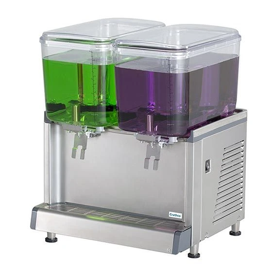 Crathco CS-2D-16 Simplicity Bubbler Series Premix Cold Beverage Dispenser (2) 4.75 Gallon Bowls