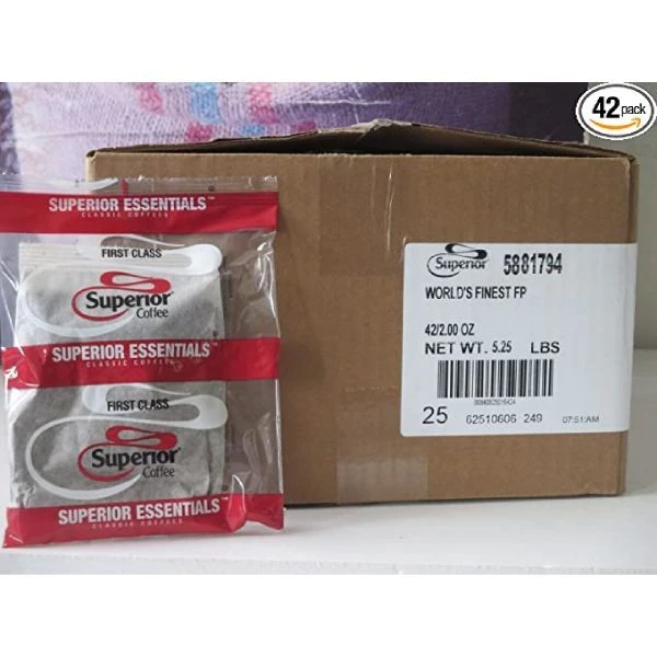 Superior World's Finest Ground Coffee (42 Bags/2 Oz) Filter Pack - Image 2