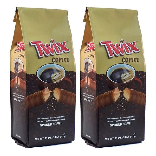 Twix Milk Chocolate, Caramel And Cookie Bars, Naturally And Artificially Flavored Ground Coffee, 2/10 Oz Bag
